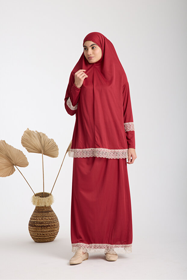 Two-Piece Guipure Lace Prayer Dress