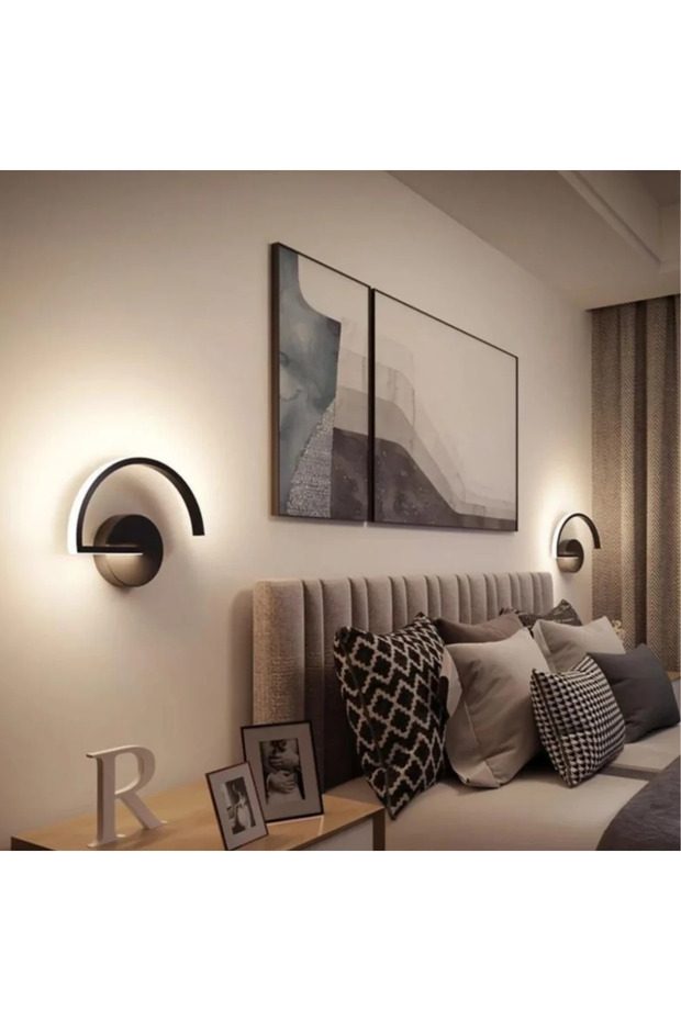 Vigo Siyah Modern Günışığı Ledli Aplik 2 Adet - 1