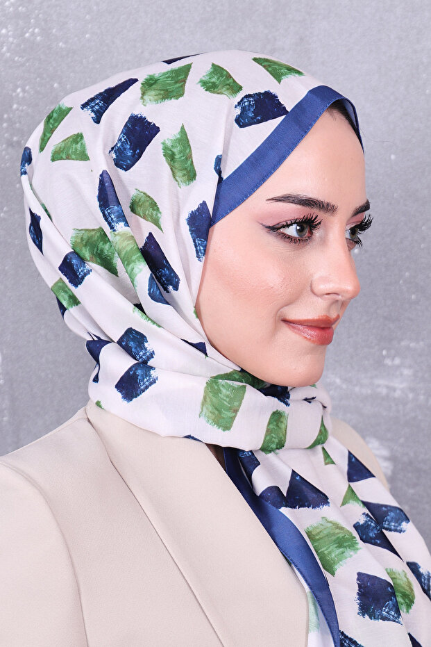 شال منقوش من القطن الناعم - 3