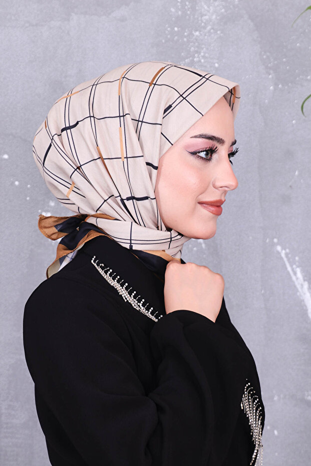 وشاح منقوش من القطن الناعم - 2