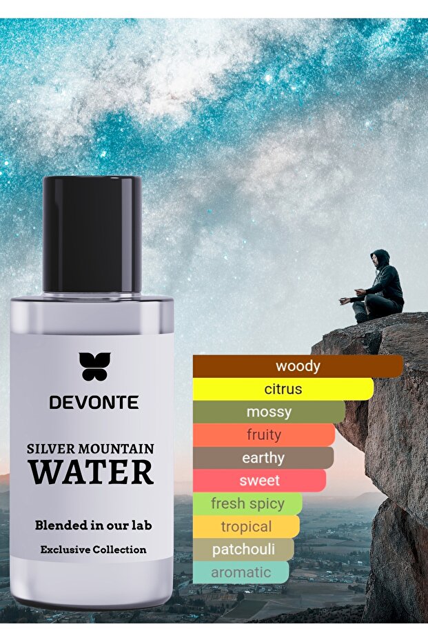 Silver Mountain Water for men & women long-lasting 100ml