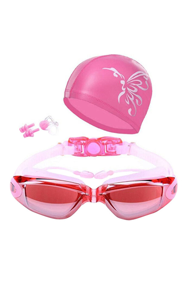 5-In-1 Swim Goggles And Cap Set