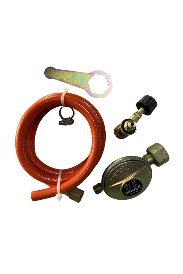 Tekli Portatif Ocak Tüp Girişli Haki+Dedantör Set+220Gr 3 Adet - 5