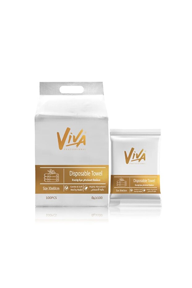 Viva Disposable Towels 100pcs 30x60cm For Salon, Spa, Home & Hotel Use