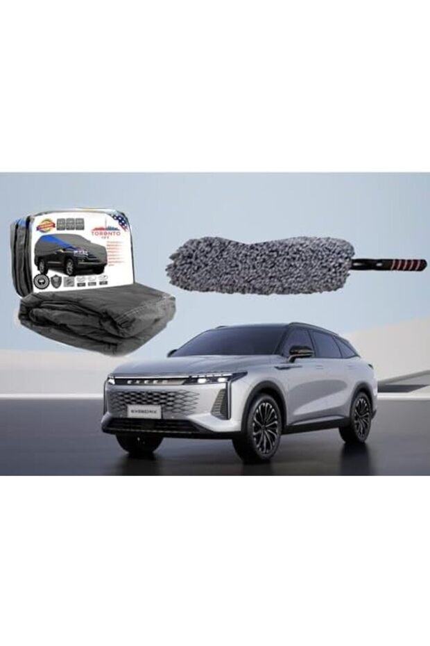 All Weather Car Cover with Cleaning Duster – Fits Exeed RX – Waterproof UV-Resistant Dustproof H