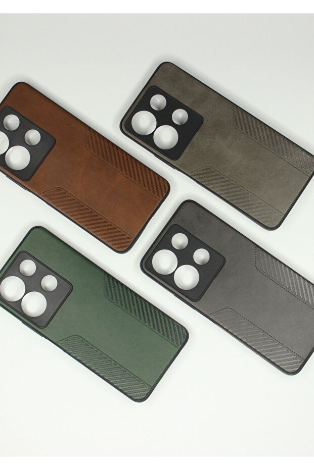 Infinix Note 30 Kılıf Slim Deri Sade Kapak - 6