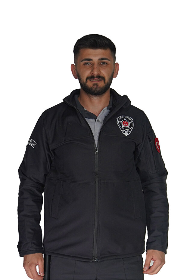 ÖZEL GÜVENLİK BASKILI SOFTSHELL MONT - 4