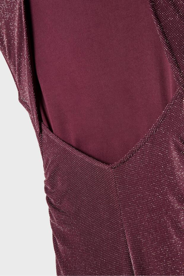 Sırtı Açık Midi Elbise - 8