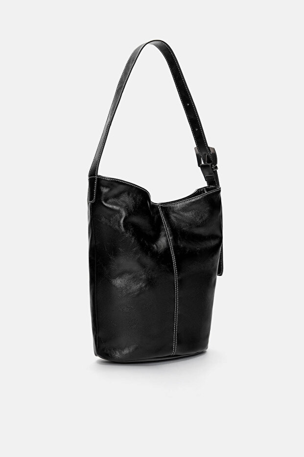 Dikişli tote çanta - 1