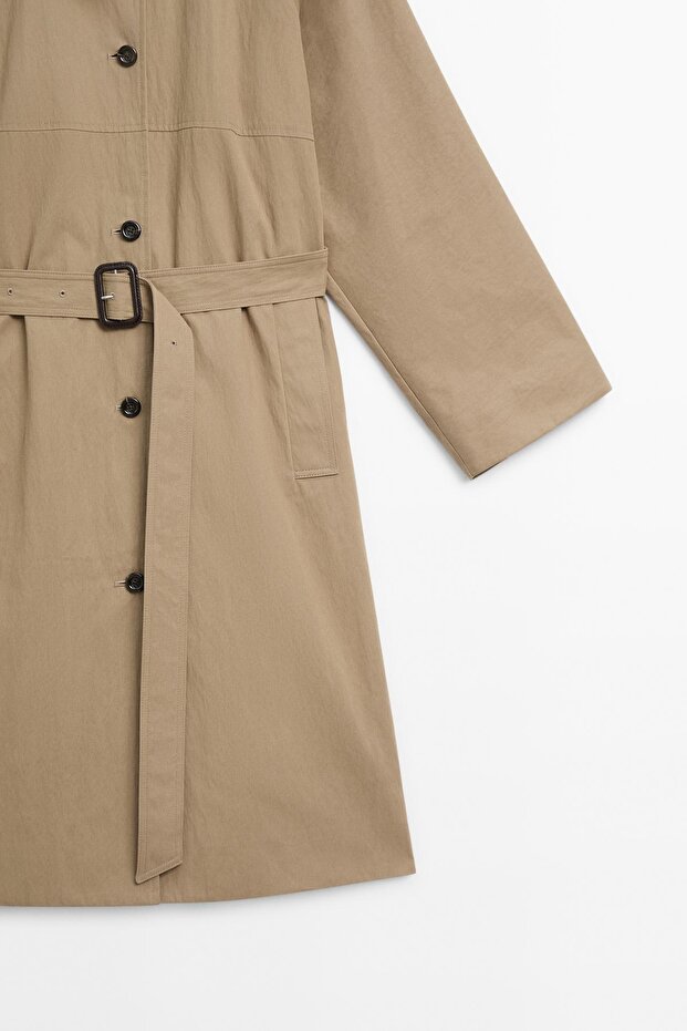 Pamuklu trençkot - 7