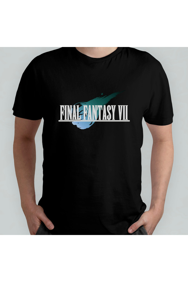Final Fantasy Vii Ff7 100% Cotton Crew Neck T-Shirt Model 3