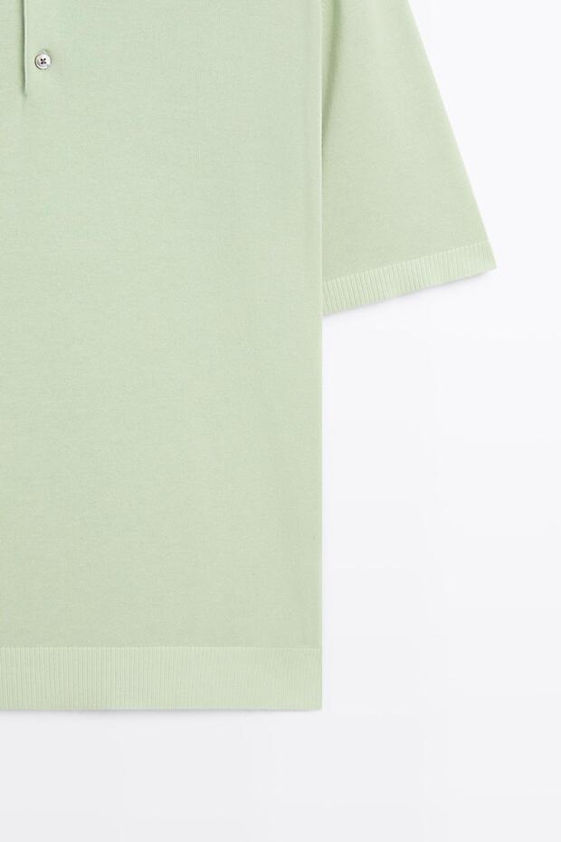 Kısa kollu triko polo t-shirt - 7