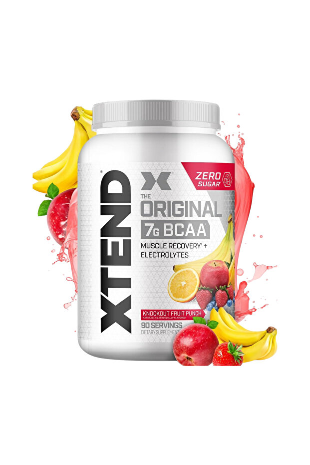 Original BCAA Powder With Electrolytes for Muscle Repair, Knockout Fruit Punch - 90 Servings