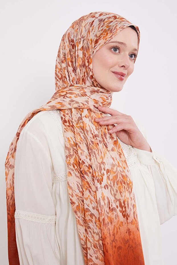 Tile Tie Dye Pattern Cotton Shawl