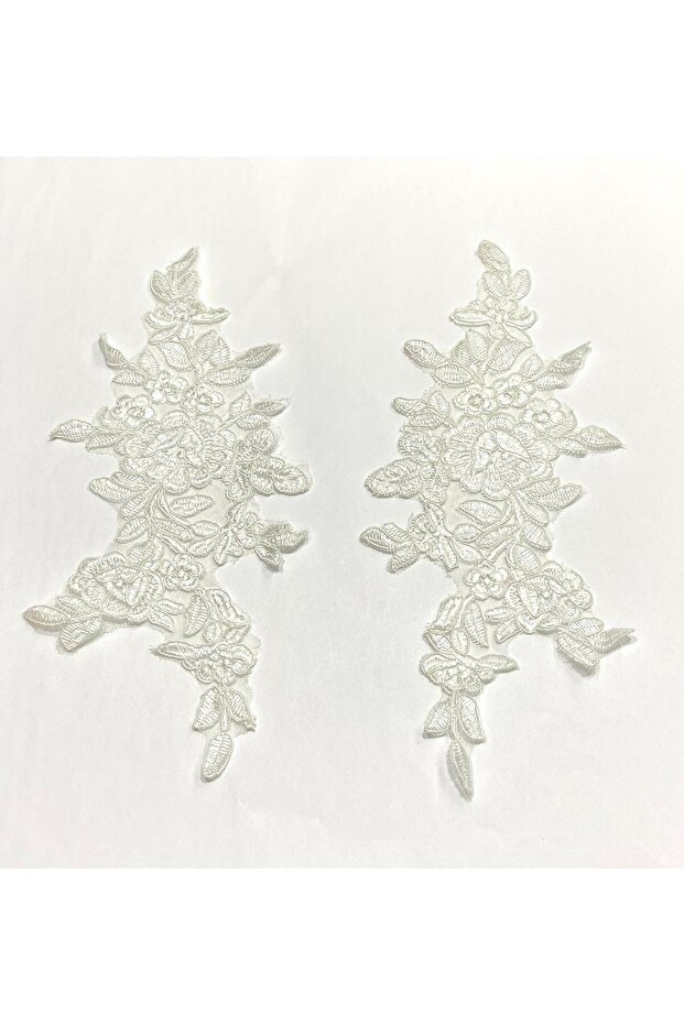 Guipure Applique / 2-Piece Guipure Applique / White Color