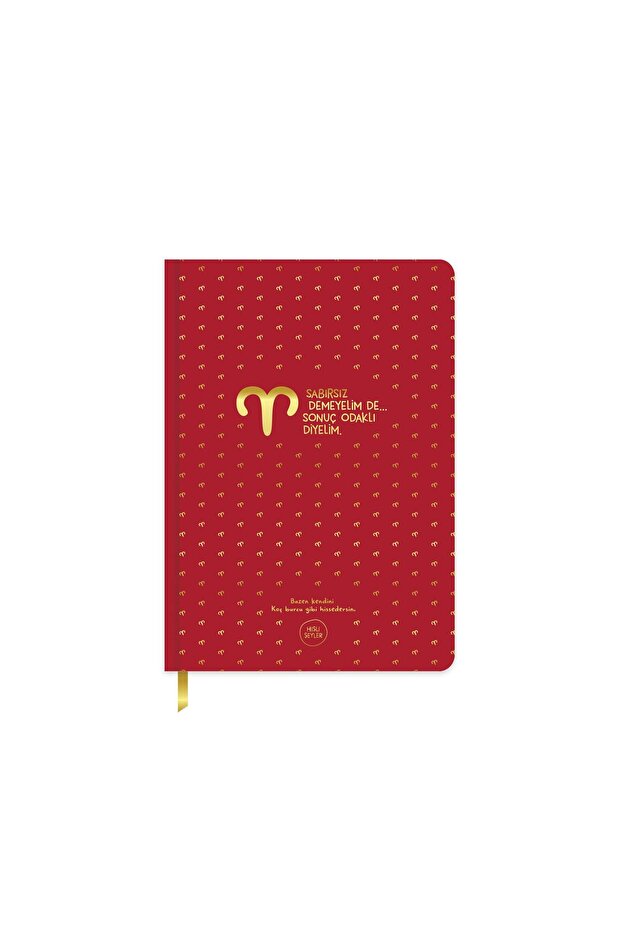 A5 96 Yp.Lined Hard Cover Hardcover Notebook-Aries