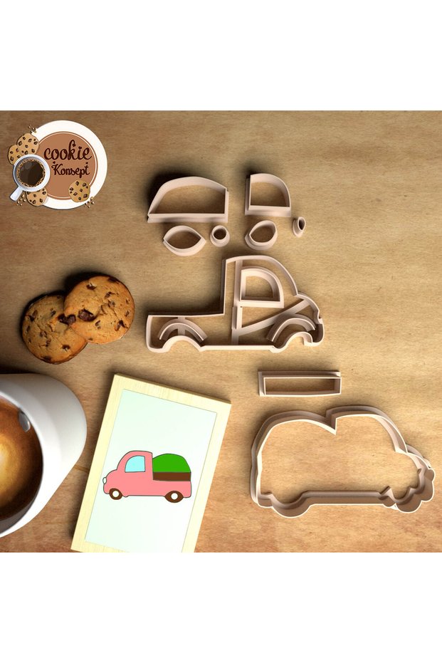 Baby Shower Mold Set Farm Pickup Truck – Cookie, Dough and Clay Compatible