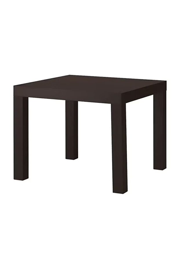 طاولة جانبية لاك بنية اللون مقاس 55×55 سم - 1