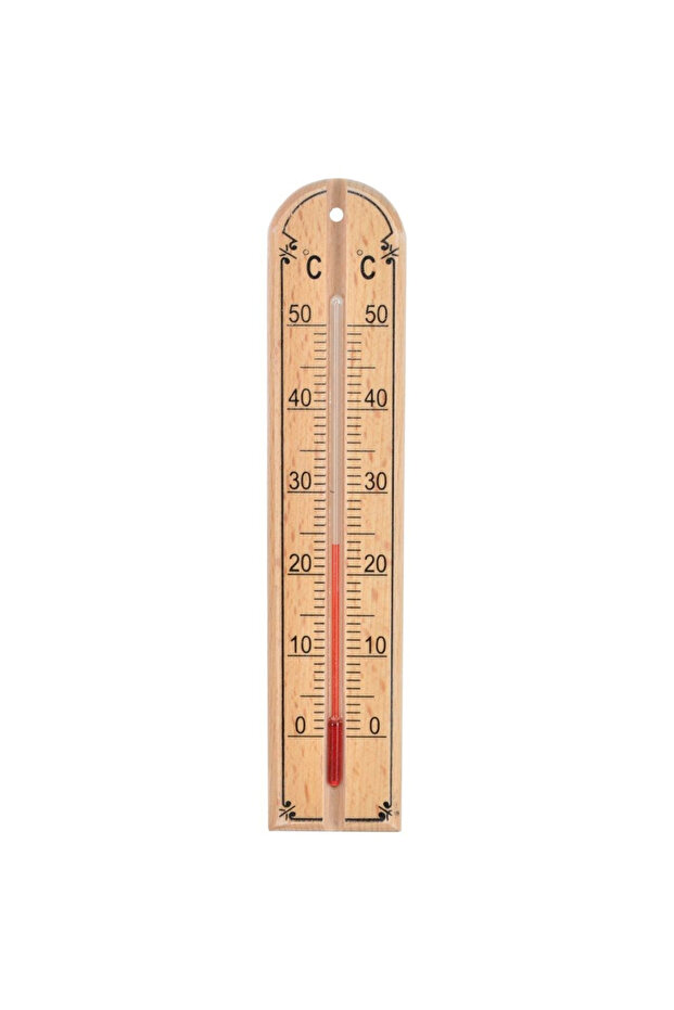 Termometru de cameră din lemn de 20 cm
