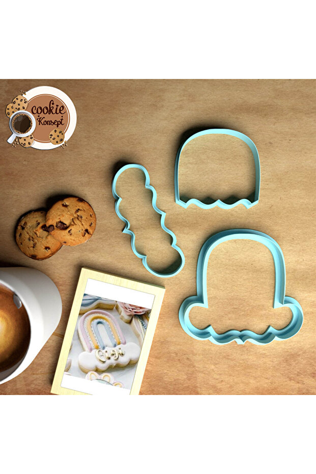 Baby Shower Mold Set Cloud Rainbow – Cookie, Dough and Clay Compatible