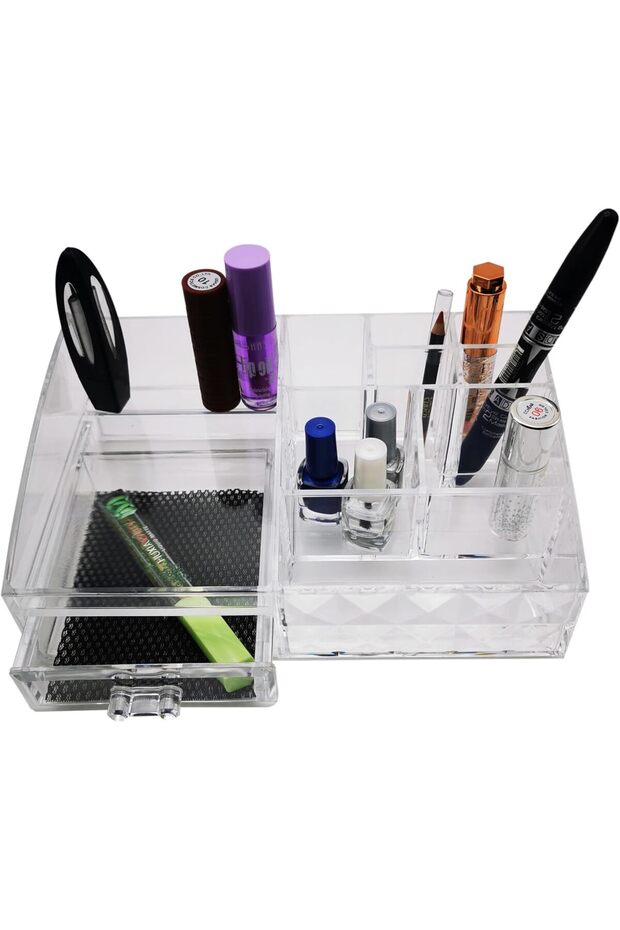 Clear Acrylic Makeup Organizer with Drawers – Compact & Durable