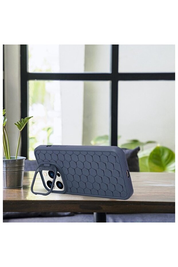 Protective TPU Case, Apple iPhone 15, 3D Cube, Ring, Blue - 3