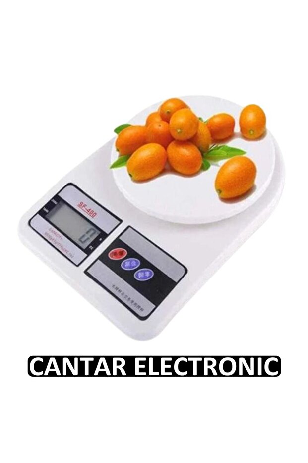 Precise Electronic Kitchen Scale - LCD Display, Food, Tare Function, Maximum Capacity: 10 - 1