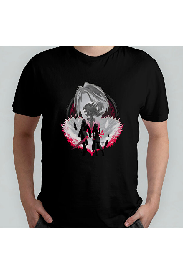 Final Fantasy Viii 100% Cotton Crew Neck T-Shirt Model 1
