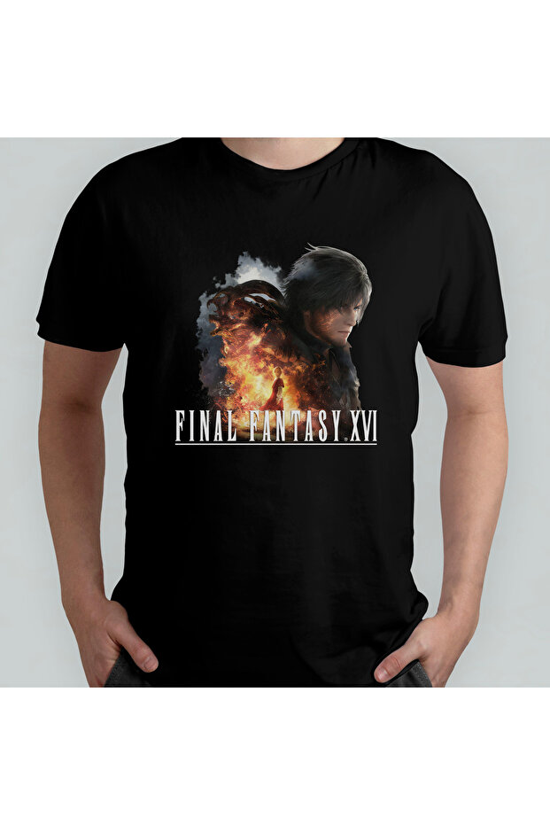 Final Fantasy Xvi / 16 100% Cotton Crew Neck T-Shirt Model 1