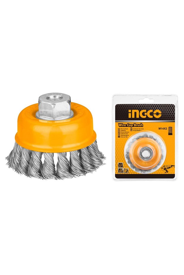 HARD TWISTED WIRE BRUSH FOR ANGLE GRINDER 75MM INGCO