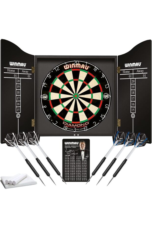 Winmau Profesyonel Dart Seti (Winmau Diamond Plus Dart Board ve Kabin) - 3