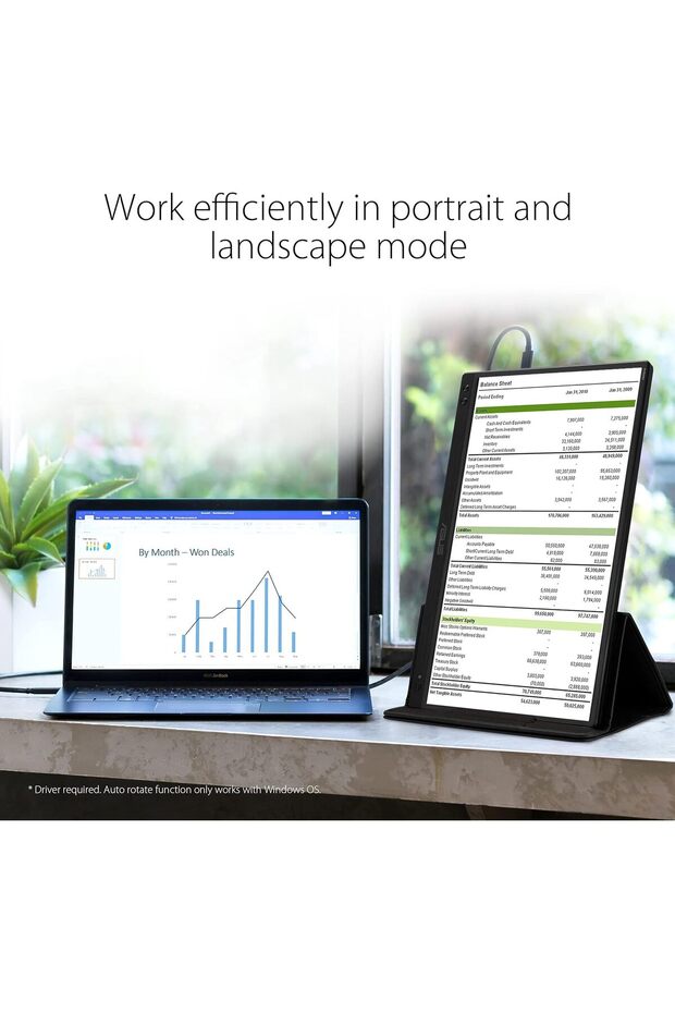Zenscreen MB166C 15.6 Taşınabilir Usb Monitör Ips 1920x1080 5Ms Usb Type-C, 3 Yıl Mat Ekran, USB Typ - 4