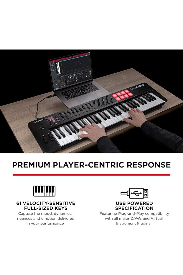 Oxygen 61 (MKV) 61 tuşlu, Beat Pad, Aklıllı Akor, Akıllı scale ve Arperggiator özellikli Zen - 2