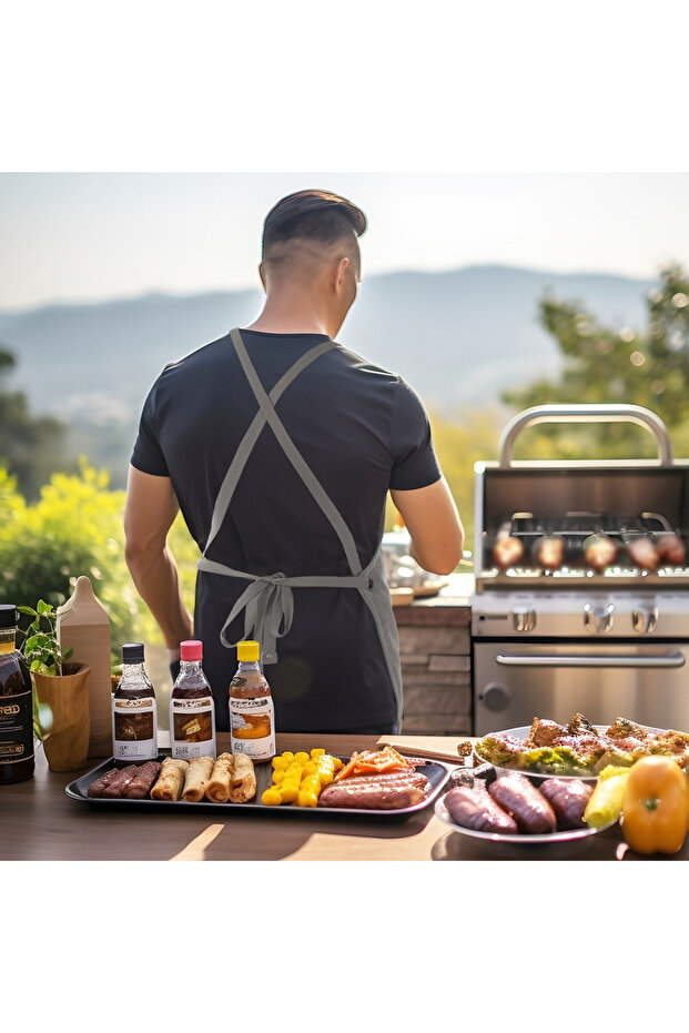 Tied kitchen apron - 3