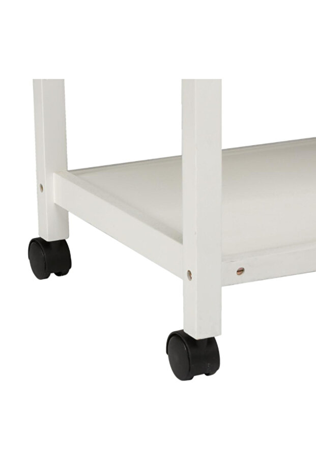 عربة تقديم من الخيزران ذات طبقتين - 4