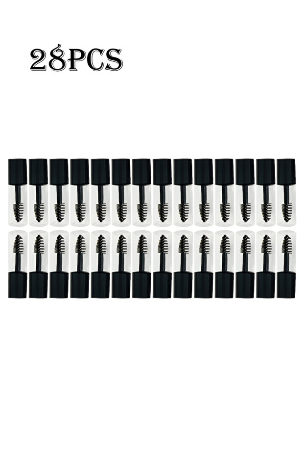 28pcs black 5/10/28pcs 1ml Empty Mascara Bottles With Wand Refillable DIY Wand Eyelash Cream Contain