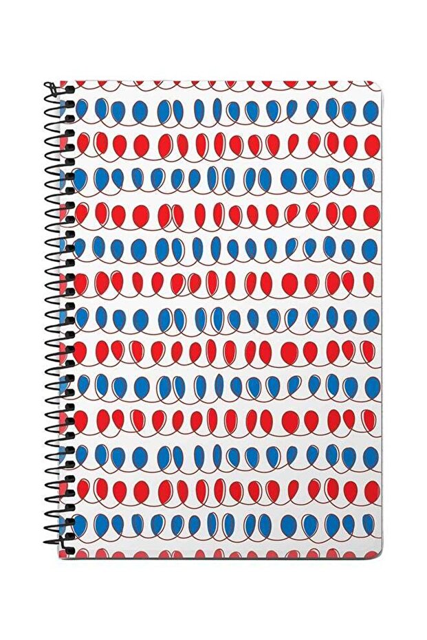 دفتر ملاحظات حلزوني A5 بنقش فقاعات متعدد الألوان - 1
