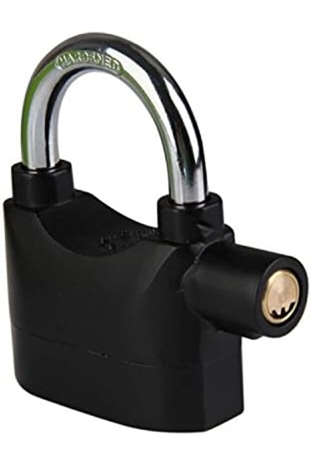 High Security Alarm Padlock | Multipurpose Use, 110 dba Alarm Sound, 3 Keys (Black) - 4