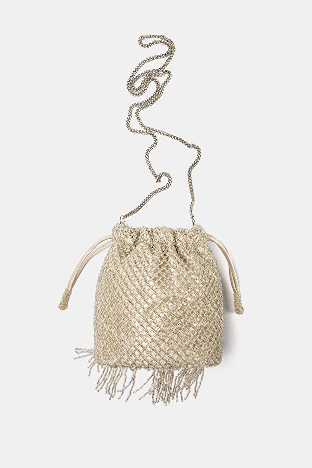 Beaded bucket bag - 5
