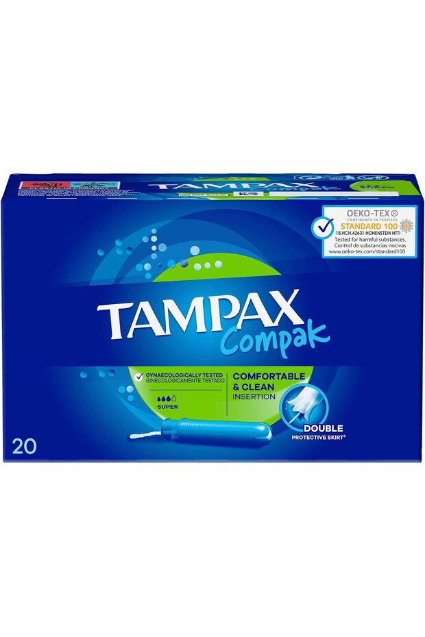 Tampax Compak Super Tampon Aplikatörlü 20 Adet 3lü paket - 2