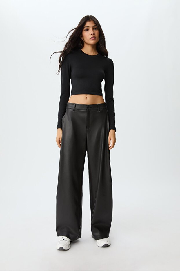 Crop basic tişört - 2