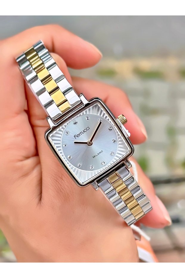 Women's Wristwatch Square Model Steel Cord Waterproof Bracelet Gift