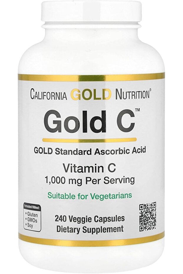 , Gold C®, USP Grade Vitamin C, 1,000 mg, 240 Veggie Capsules