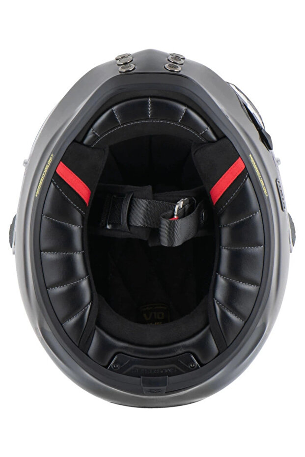 KASK V10 Parlak Siyah - 4