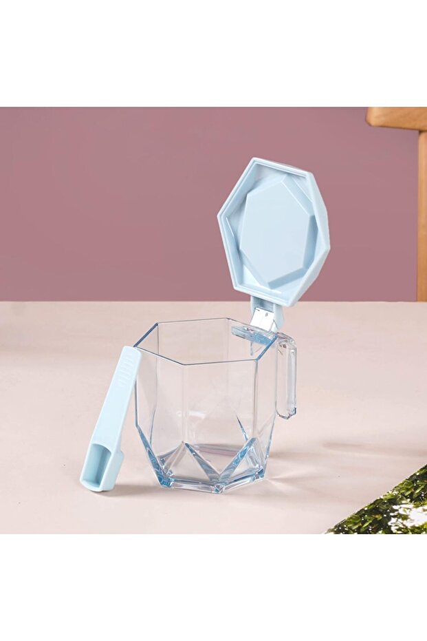 Container for Kitchen Storage Set of 3 with Spoons, Transparent Spice Jars with Lids and a - 5