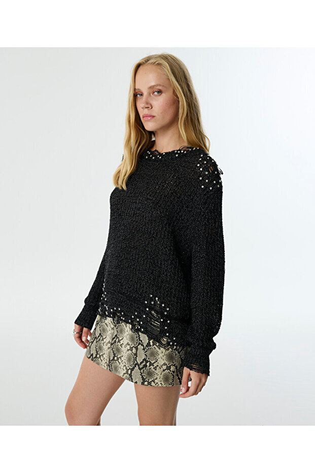 STRASS TAŞ İŞLEMELİ KAZAK - 5