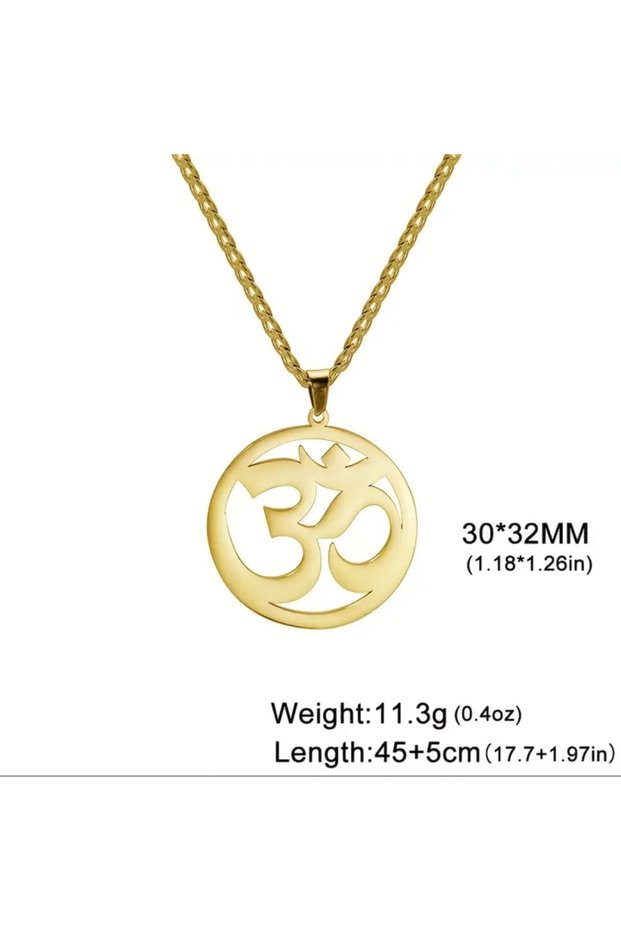 Yiwu Men's Fashion Vintage Lotus Om Yoga Chakra Necklace Unisex Style Design Men and Women