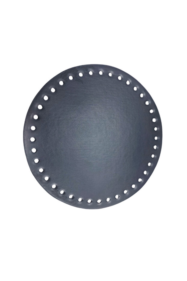 18cm round leather base - 1