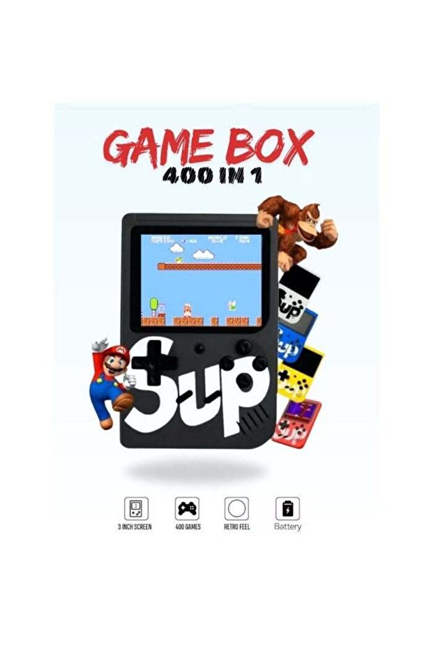 KIDS GAME | 400 IN 1 | HANDHELD GAMING CONSOLE : PORTABLE RETRO GAME PLAYER | BLACK