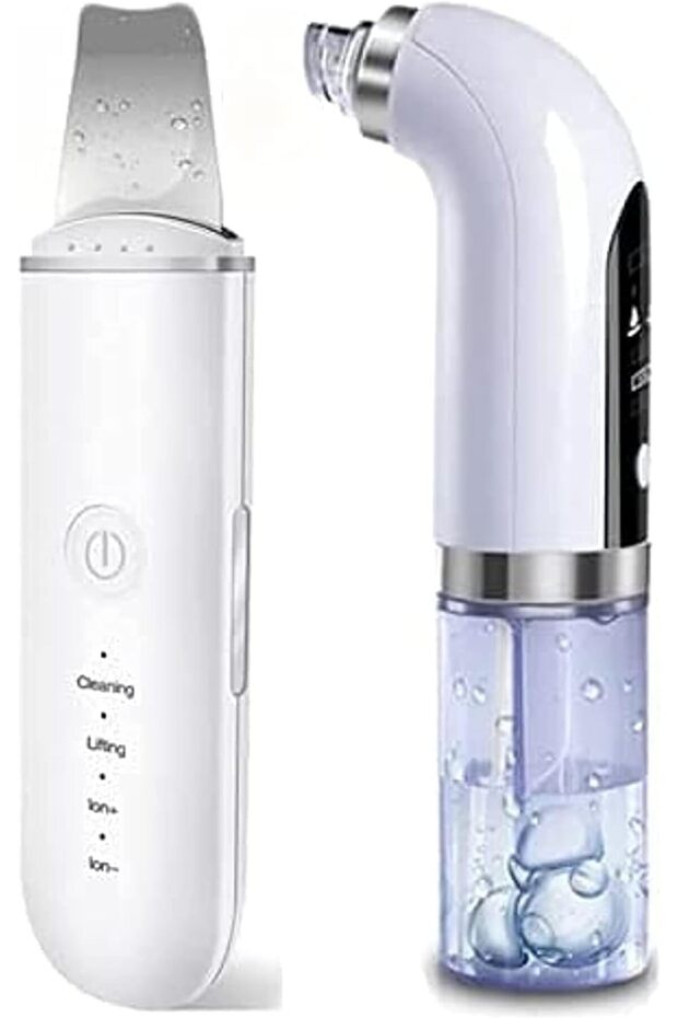 2 pcs Promotion package, blackhead remover, hydrafacial machine, and Skin Scrubber